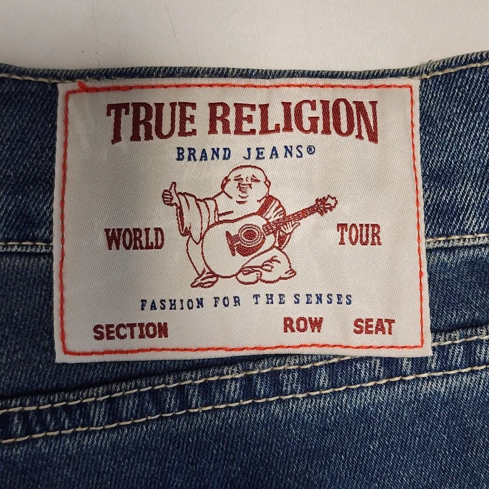 True Religion Ricky Men Y2K Streetwear Relaxed Straight Skater Jeans 34x34 NWT